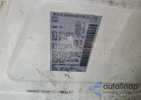 2014 Infiniti Qx60 Hybrid from USA, damaged, VIN 5N1CL0MM0EC518094